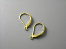 Hoop Earrings, Lever Back - Raw Brass - 17mm - Grade AA - 20 pcs - Pim's Jewelry Supplies