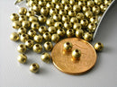 Raw Brass Bead - Seamless - 4mm - 100 pcs - Pim's Jewelry Supplies