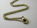 Necklace - Antiqued Brass Plated - 2mm x 1.5mm - Grade A - Choose your length - Pim's Jewelry Supplies