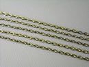 Chain - Antiqued Brass - Flatten Links - 2mm x 1.7mm - 10 feet - Pim's Jewelry Supplies