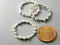Antique Silver Circle Links Connectors - 6 pcs - Pim's Jewelry Supplies
