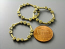 Antique Brass Circle Links Connectors - 6 pcs - Pim's Jewelry Supplies