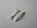 Textured Contemporary Bar Pendant Charm, Silver, 6 pcs - Pim's Jewelry Supplies