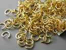 6mm KC Gold Plated Open Jump Rings - 100 pcs - Pim's Jewelry Supplies
