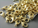 KC Gold Plated Lobster Clasps (12mm x 6mm) - 10 pcs - Pim's Jewelry Supplies