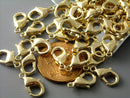 KC Gold Plated Lobster Clasps (12mm x 6mm) - 10 pcs - Pim's Jewelry Supplies
