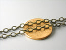 Necklace - Antiqued Brass - Soldered Links - 4mm x 3mm - Choose your length - Pim's Jewelry Supplies