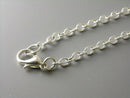 Necklace - Silver Plated - 4mm x 3mm - Grade A - Choose your length - Pim's Jewelry Supplies