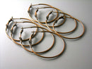 35mm Antique Copper Hoop Earrings, Leverback - 10 pcs - Pim's Jewelry Supplies