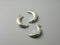 Antique Silver Plated 3D Crescent Moon Charms - 6 pcs - Pim's Jewelry Supplies