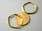 Antique Gold Plated Textured Circle Links / Connectors - 6 pcs - Pim's Jewelry Supplies